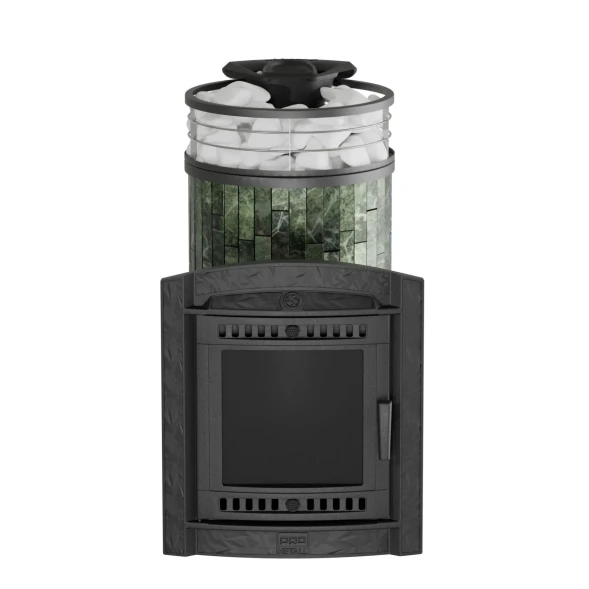Печь банная «Атмосфера L» Змеевик ламель+сетка с тоннелем
